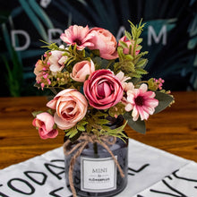 Load image into Gallery viewer, Autumn Fake Tea Rose Silk Flowers