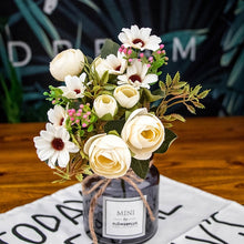 Load image into Gallery viewer, Autumn Fake Tea Rose Silk Flowers