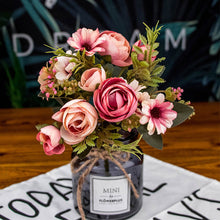 Load image into Gallery viewer, Autumn Fake Tea Rose Silk Flowers