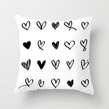 Load image into Gallery viewer, Geometric Black and White Pillow Case