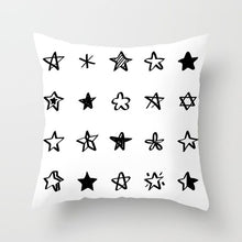 Load image into Gallery viewer, Geometric Black and White Pillow Case
