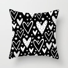 Load image into Gallery viewer, Geometric Black and White Pillow Case