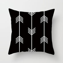 Load image into Gallery viewer, Geometric Black and White Pillow Case