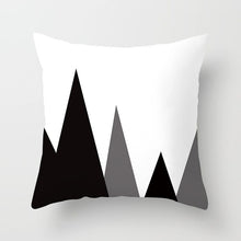 Load image into Gallery viewer, Geometric Black and White Pillow Case