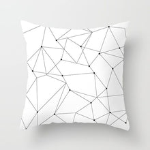 Load image into Gallery viewer, Geometric Black and White Pillow Case