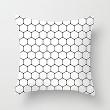 Load image into Gallery viewer, Geometric Black and White Pillow Case