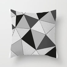 Load image into Gallery viewer, Geometric Black and White Pillow Case