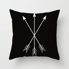 Load image into Gallery viewer, Geometric Black and White Pillow Case