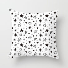 Load image into Gallery viewer, Geometric Black and White Pillow Case