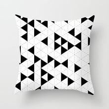 Load image into Gallery viewer, Geometric Black and White Pillow Case