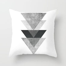 Load image into Gallery viewer, Black and White Geometric Decorative Pillow Case