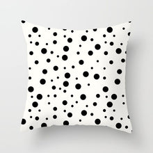 Load image into Gallery viewer, Black and White Geometric Decorative Pillow Case