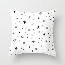 Load image into Gallery viewer, Black and White Geometric Decorative Pillow Case