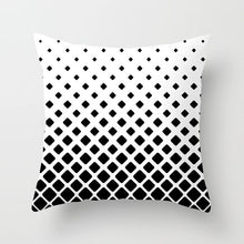 Load image into Gallery viewer, Black and White Geometric Decorative Pillow Case