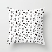Load image into Gallery viewer, Black and White Geometric Decorative Pillow Case