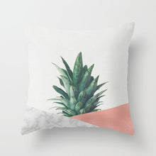 Load image into Gallery viewer, Pink Geometric Tropic Pineapple Pillow Case