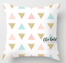 Load image into Gallery viewer, Pink Geometric Tropic Pineapple Pillow Case