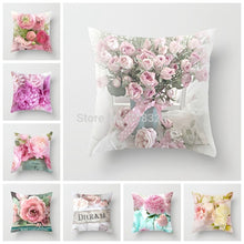Load image into Gallery viewer, Rose Flower Pillow Case