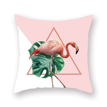 Load image into Gallery viewer, Summer Flamingo Flower Pillow Case