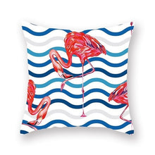 Load image into Gallery viewer, Summer Flamingo Flower Pillow Case