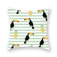 Load image into Gallery viewer, Summer Flamingo Flower Pillow Case