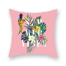 Load image into Gallery viewer, Summer Flamingo Flower Pillow Case