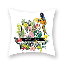 Load image into Gallery viewer, Summer Flamingo Flower Pillow Case