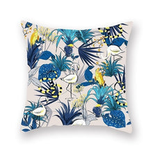 Load image into Gallery viewer, Summer Flamingo Flower Pillow Case