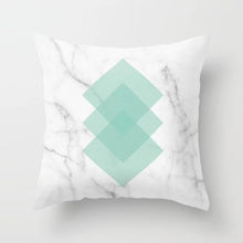 Load image into Gallery viewer, Geometric Blue/Green Pillow Case