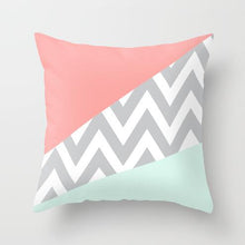Load image into Gallery viewer, Geometric Blue/Green Pillow Case