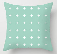 Load image into Gallery viewer, Geometric Blue/Green Pillow Case