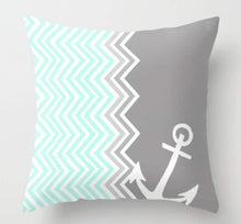 Load image into Gallery viewer, Geometric Blue/Green Pillow Case