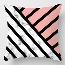 Load image into Gallery viewer, Geometric Pink/Green Pillow Case