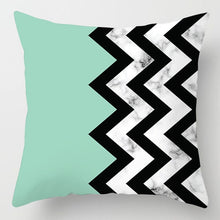 Load image into Gallery viewer, Geometric Pink/Green Pillow Case
