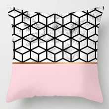 Load image into Gallery viewer, Geometric Pink/Green Pillow Case