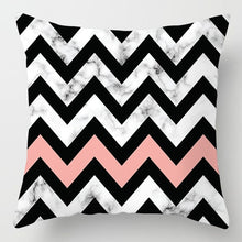 Load image into Gallery viewer, Geometric Pink/Green Pillow Case