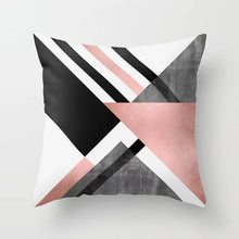 Load image into Gallery viewer, Geometric Pink/Green Pillow Case