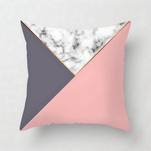 Load image into Gallery viewer, Geometric Pink/Green Pillow Case