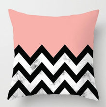 Load image into Gallery viewer, Geometric Pink/Green Pillow Case