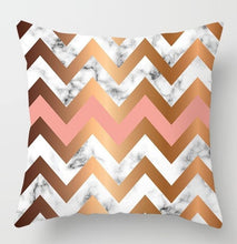 Load image into Gallery viewer, Geometric Pink/Green Pillow Case