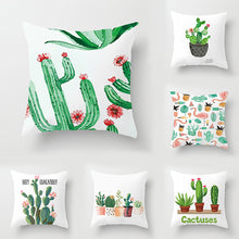Load image into Gallery viewer, Green Cactus Pillow Case