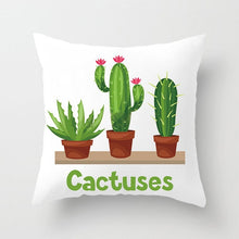 Load image into Gallery viewer, Green Cactus Pillow Case