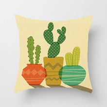 Load image into Gallery viewer, Green Cactus Pillow Case