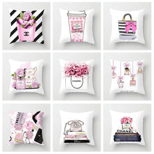 Load image into Gallery viewer, Painted Flowers &amp; Bag Bottle Super Soft Pillow Case