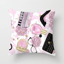 Load image into Gallery viewer, Painted Flowers &amp; Bag Bottle Super Soft Pillow Case