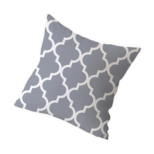Load image into Gallery viewer, Gray Geometric Decorative Pillow Case