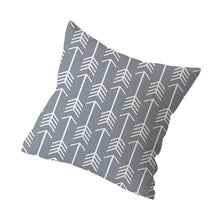 Load image into Gallery viewer, Gray Geometric Decorative Pillow Case