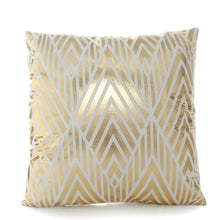 Load image into Gallery viewer, Bronzing Geometric Pillow Case