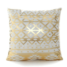 Load image into Gallery viewer, Bronzing Geometric Pillow Case