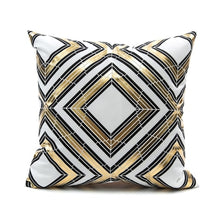Load image into Gallery viewer, Bronzing Geometric Pillow Case